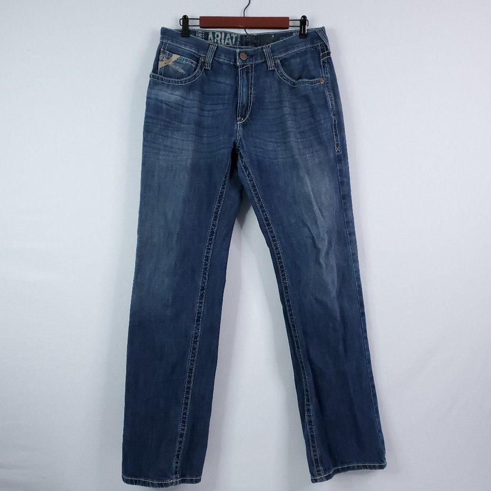 Ariat M5 Slim Straight Denim Jeans Men's 33/34 - Picture 4 of 8
